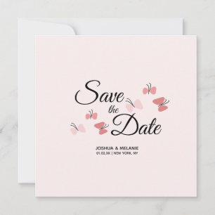 Papillons romantiques roses, Enregistrez les dates