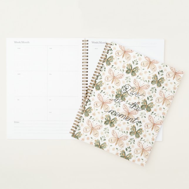 Papillons Rose Fuschsi Vert Menthe  (Devant avec enveloppe)