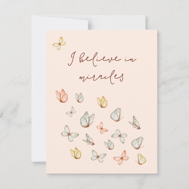 Papillons rose Joli Et Fraîchement Moderne (Devant)