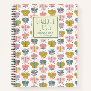 Papillons rose pâle Journal d'histoire personnalis
