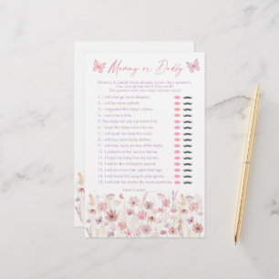 Papillons roses fleurs sauvages jeu devinez qui a