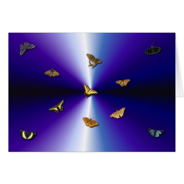 Papillons sur arc-en-ciel violet (Devant horizontal)