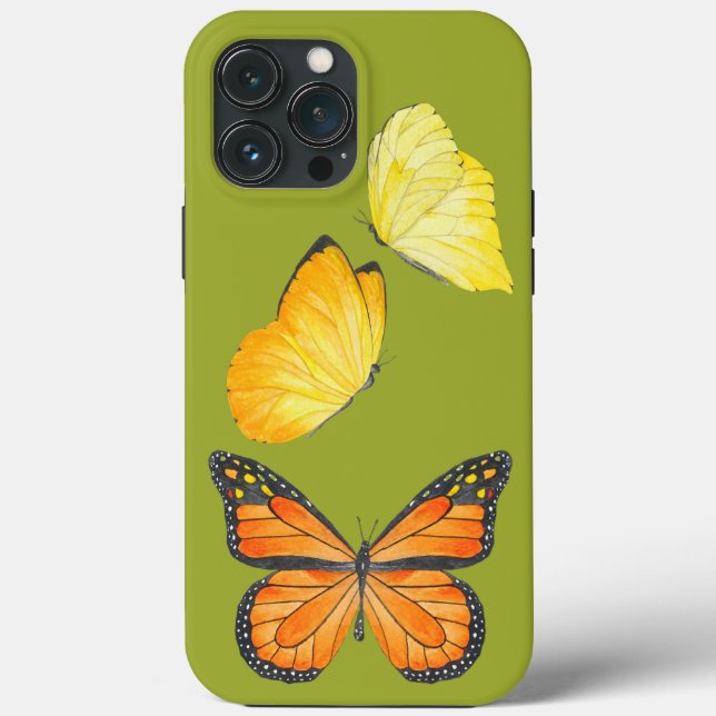 Papillons sur un coque iphone (A) (Verso)