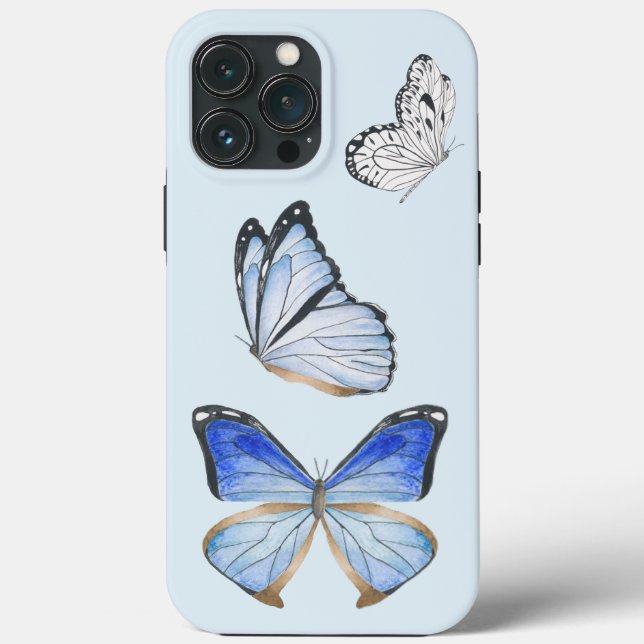 Papillons sur un coque iphone (B) (Verso)