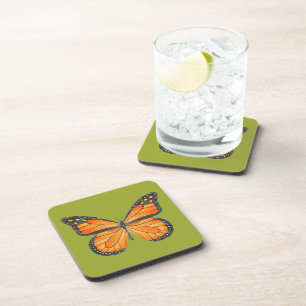 Papillons sur un ensemble de Dessous de verre A