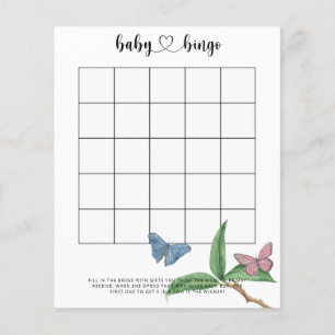 Papillons Tropicaux - Jeu de bingo pour Baby showe