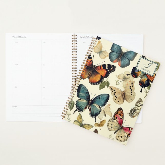 Papillons Vintage en Vol (Devant avec enveloppe)