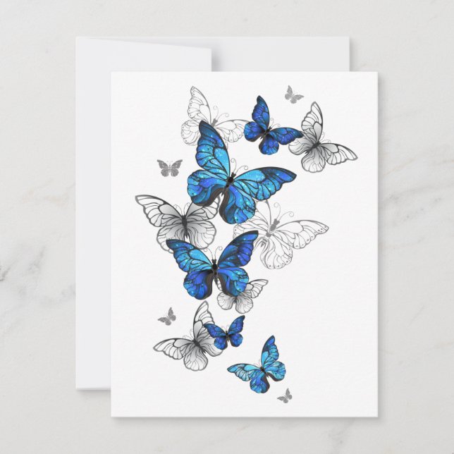 Papillons volants bleus Morpho (Devant)