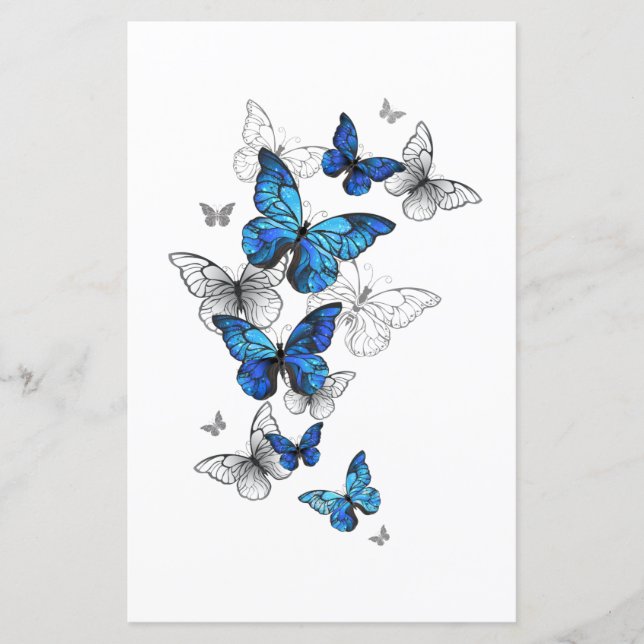 Papillons volants bleus Morpho (Devant)