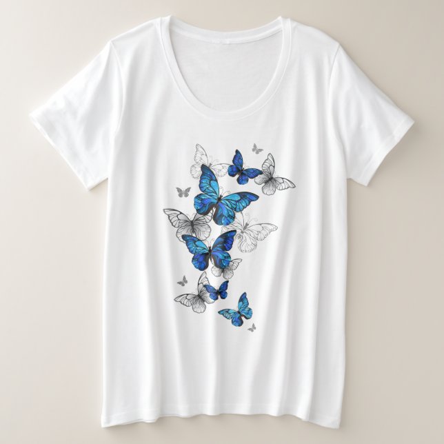 Papillons volants bleus Morpho (Design devant)