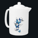 Papillons volants bleus Morpho<br><div class="desc">Flying Blue Butterflies morpho and white butterflies on a un arrière - plan abstrait léger. Morpho. Design avec morpho de papillons bleus.</div>