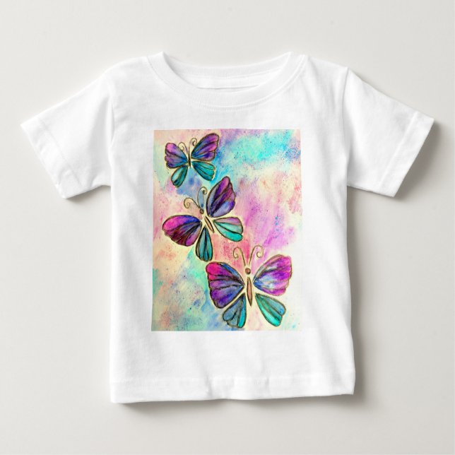 Papillons volants Bodysuit bébé ou T-shirt (Devant)