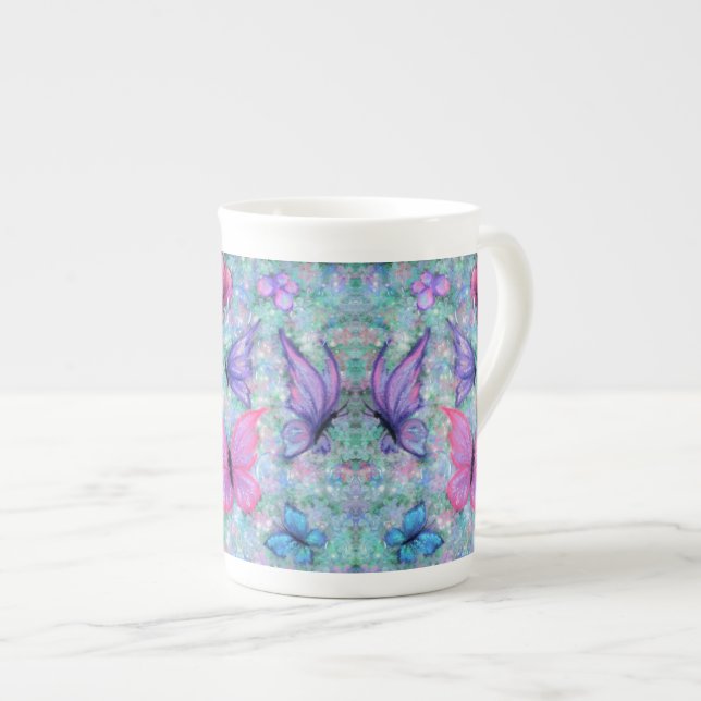 Papillons volants colorés Mug (Devant droit)