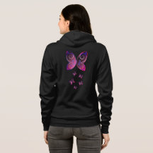 papillons volants nature sweat - shirt à capuche