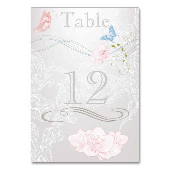 Papillons Whimsical et carte de table en dentelle (Par défaut)