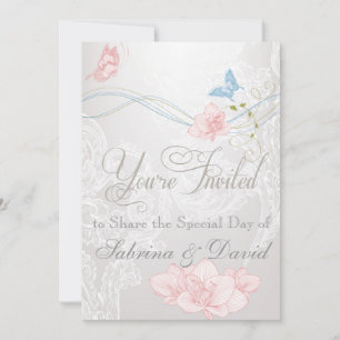 Papillons Whimsical et Faire-part de mariage de de