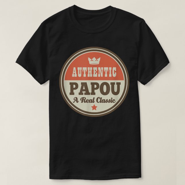 Papou Grandpa Tshirt Fête des pères Tee cadeau  (Design devant)
