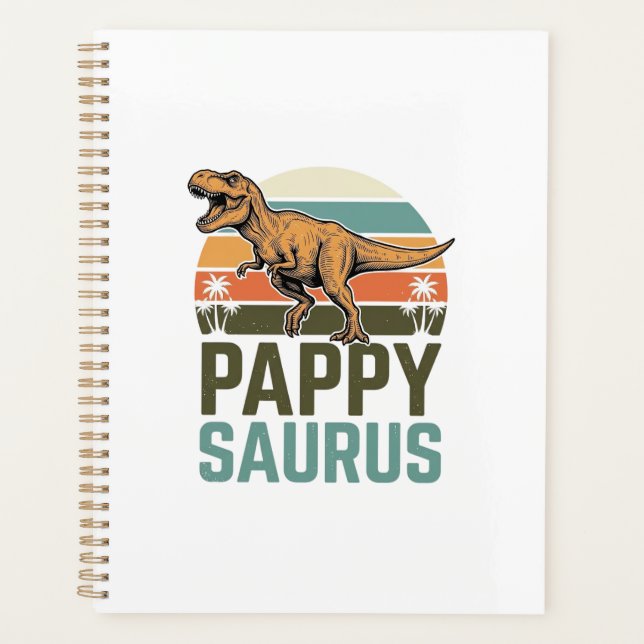 Pappysaurus Drôle Dinosaure Vintage Chemise Couche (Devant)