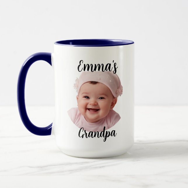 Papy Mug - Cadeau personnalisé avec le visage de b (Gauche)