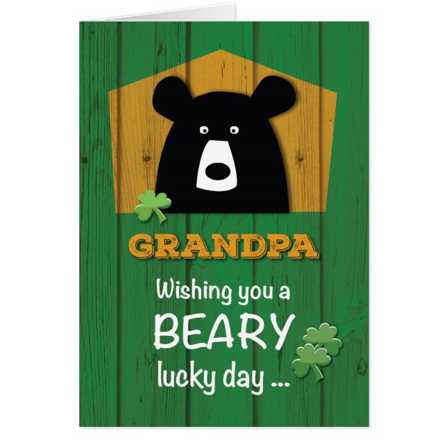Papy Ours & Trèfles à la Saint-Patrick (Devant)