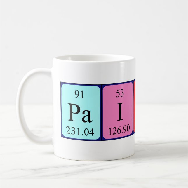 Papyin périodique nom de table mug (Gauche)