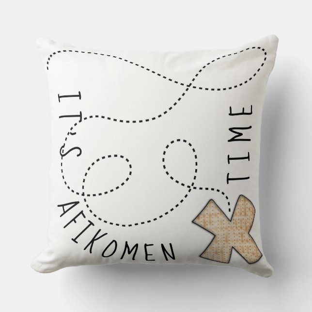Pâque 20 x 20 Coussin C'est l'heure d'Afikomen (Recto)
