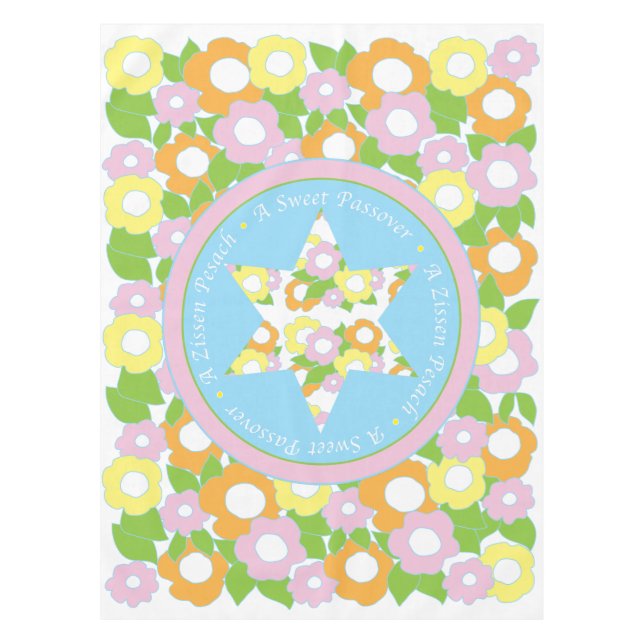 Pâque "52" x 70" Nappe "A Sweet Passover" (Devant)