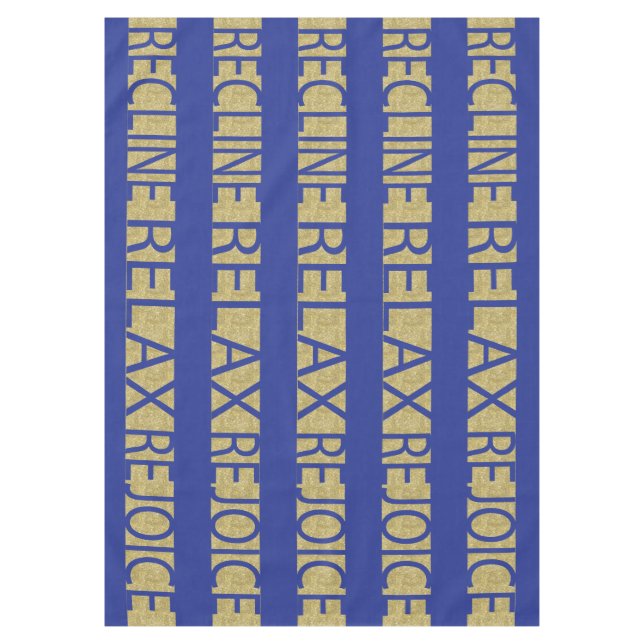 Pâque 60/84" Nappe Pâque R & R Bl/Gld (Devant)