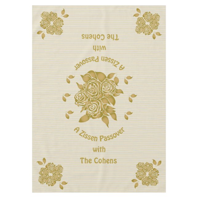 Pâque 60/84" Nappe "Sédère Personnalisé" (Devant)