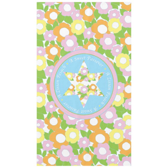 Pâque 60" x 104" Nappe "A Sweet Passover" (Devant)