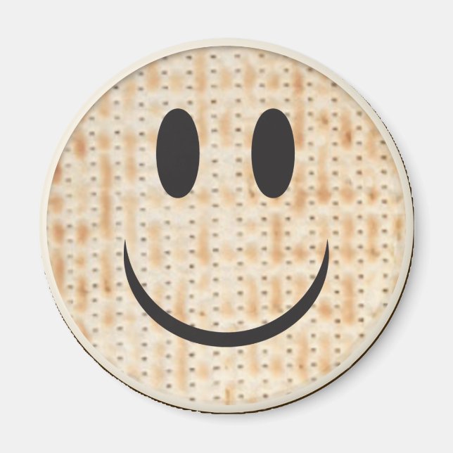 Pâque Rond Magnet Pâque Joyeux Matzah (Devant)
