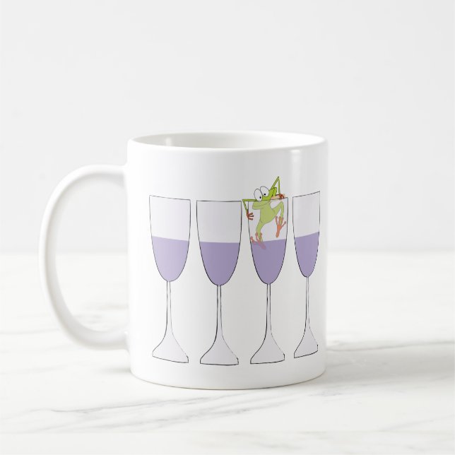 Pâque "Vin et grenouille" 11 oz de café Mug (Gauche)