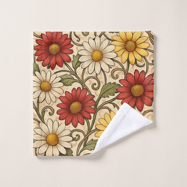 Pâquerettes en automne (Gant de toilette)