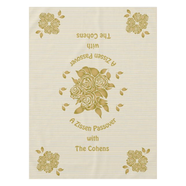 Pâques 52/70" Nappe "Sèder personnalisé" (Devant)