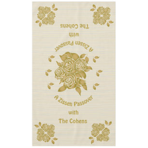 Pâques 60/104" Nappe "Sèder personnalisé"