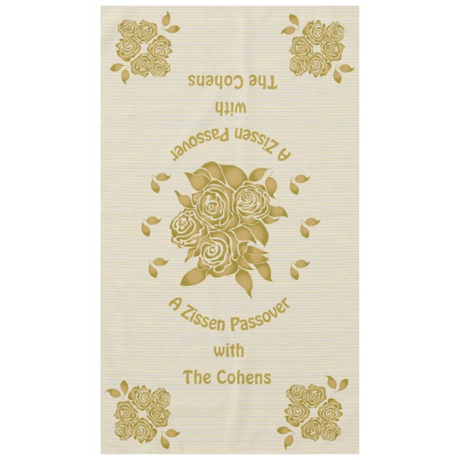 Pâques 60/104" Nappe "Sèder personnalisé" (Devant)