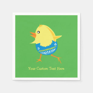 Pâques Chick serviettes en papier personnalisées