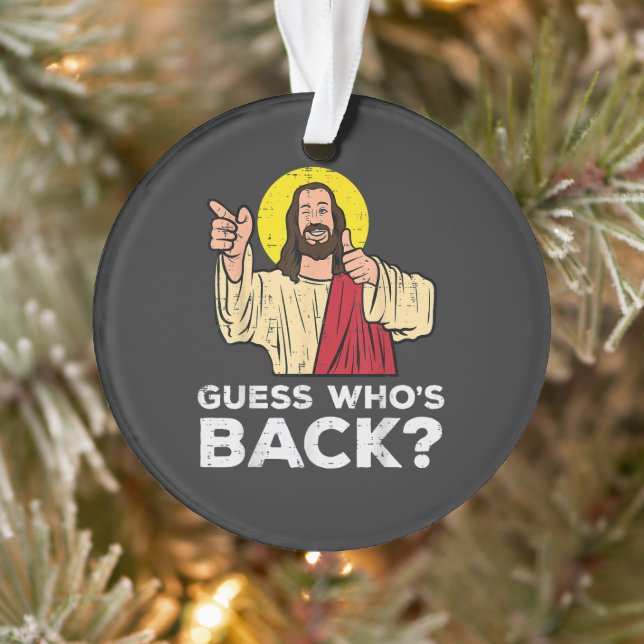 Pâques devine qui est de retour Jésus drôle religi (Arbre)