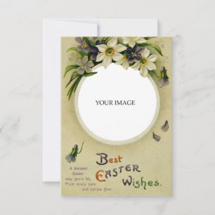 Pâques Floral Meilleurs voeux Vintage victorien