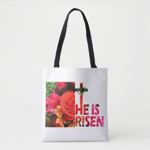 Pâques florales Sac fourre-tout "Il est ressuscité