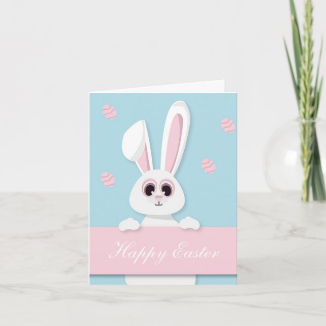 Pâques Joyeuses Parfaites, Lapin Faire-part (Devant)