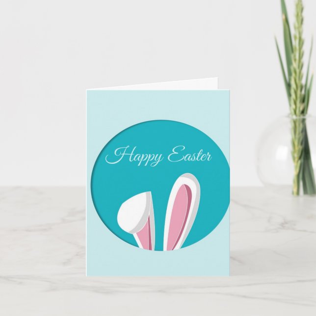 Pâques Joyeuses Parfaites, Lapin Faire-part (Devant)