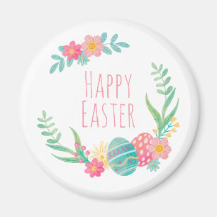 Pâques joyeux et florale  Magnet