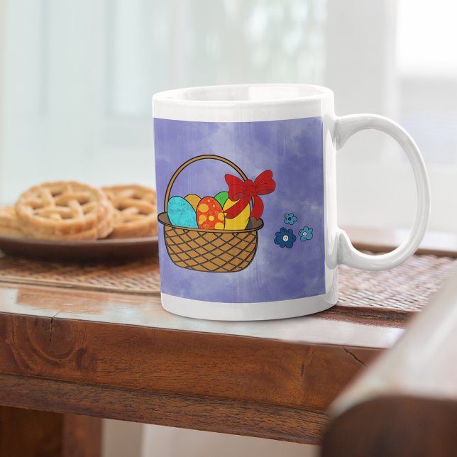 Pâques Panier Mug et Ruban (Créateur téléchargé)