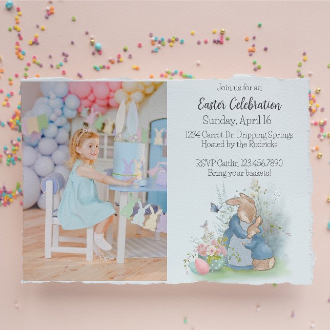 Pâques Peter Rabbit Invitation (Créateur téléchargé)