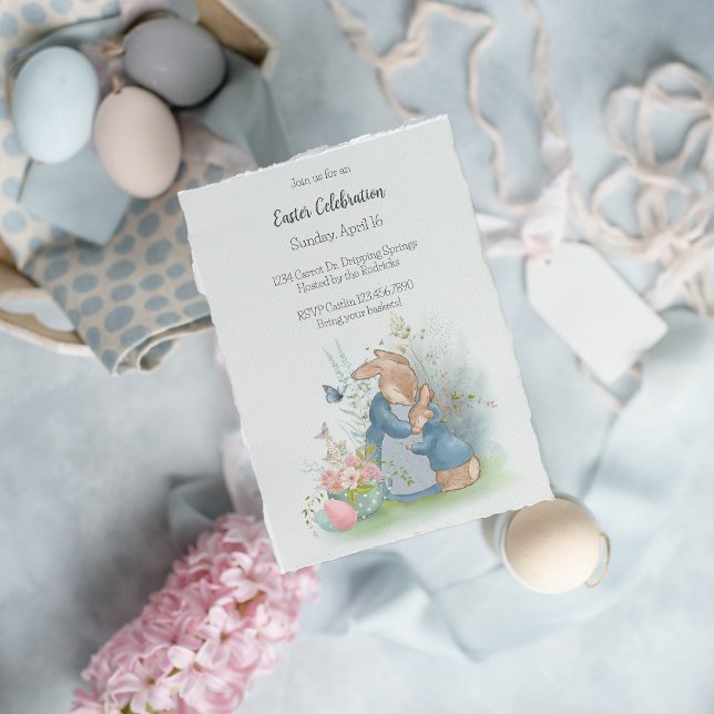 Pâques Peter Rabbit Invitation (Créateur téléchargé)