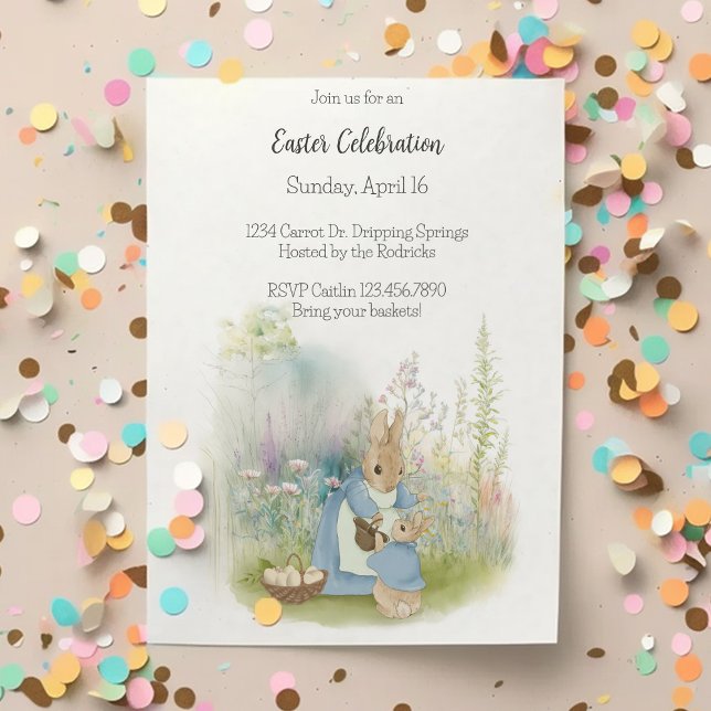 Pâques Peter Rabbit Invitation (Créateur téléchargé)