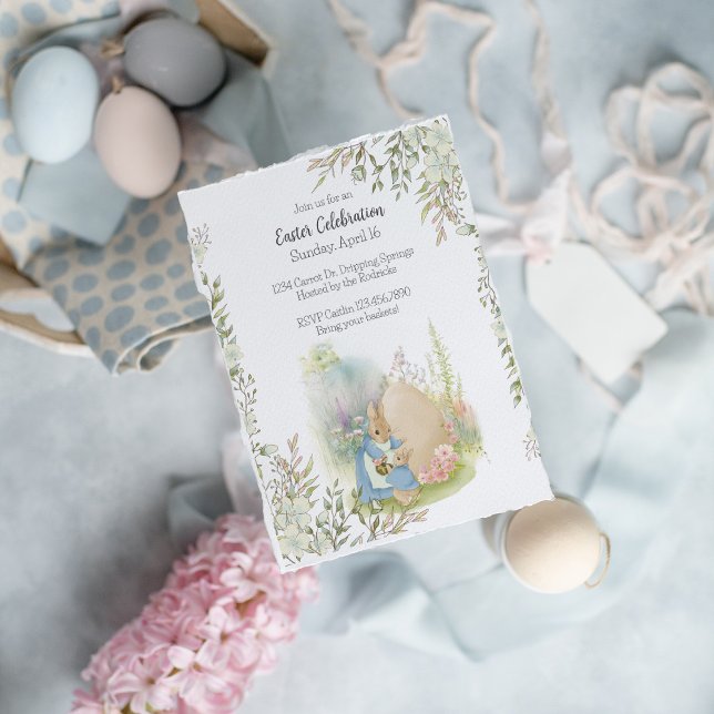 Pâques Peter Rabbit Invitation (Créateur téléchargé)