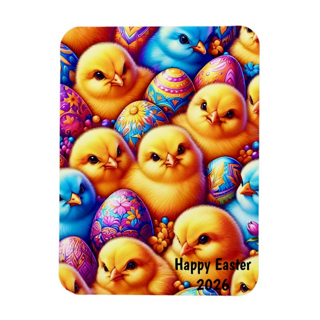 PÂQUES ~ Poussins, Œufs ~ Magnet Photo Flexible (Vertical)