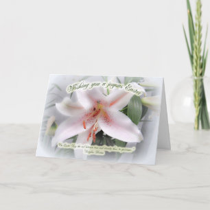 Pâques Salutation blanc Lily carte florale
